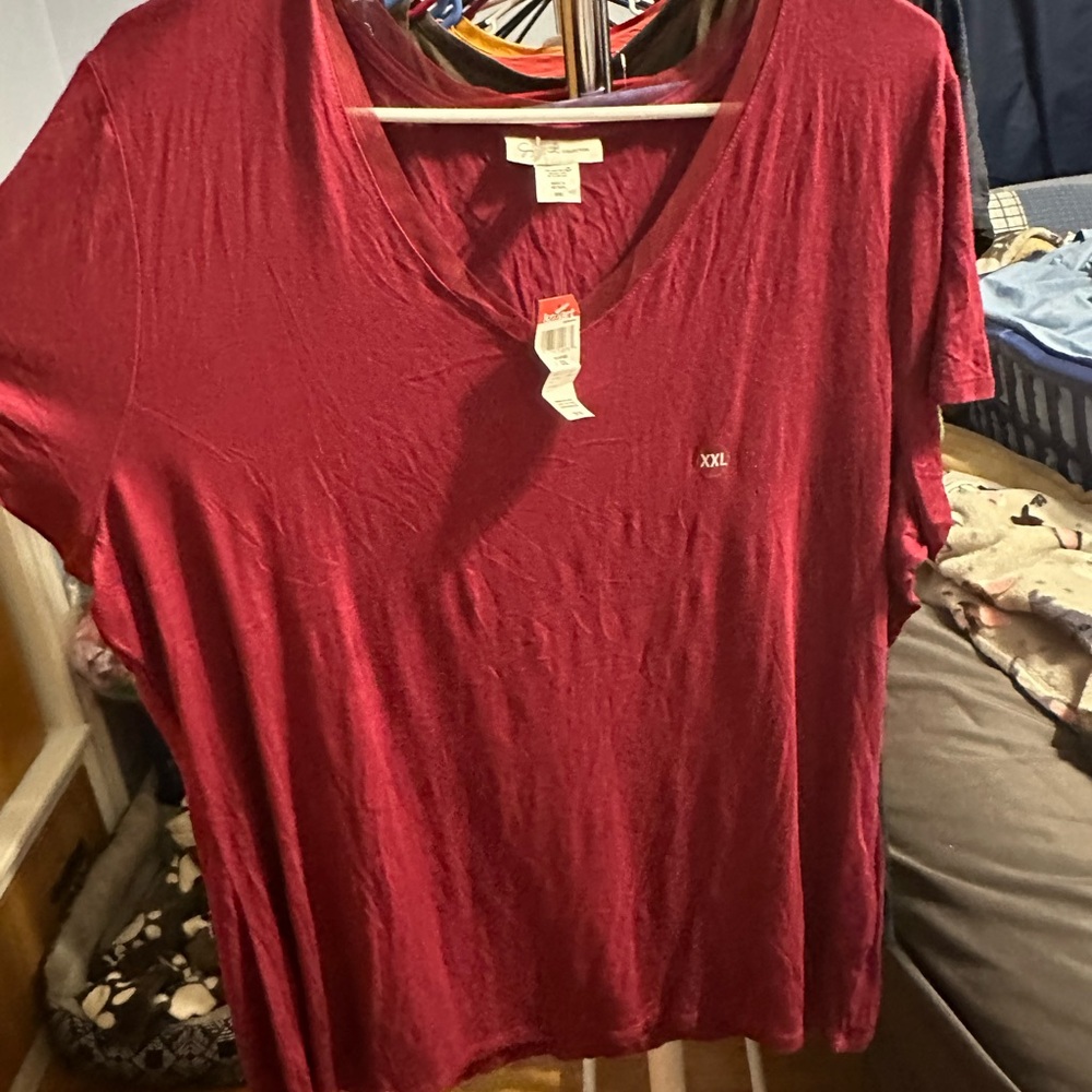 Red V-Neck T-Shirt